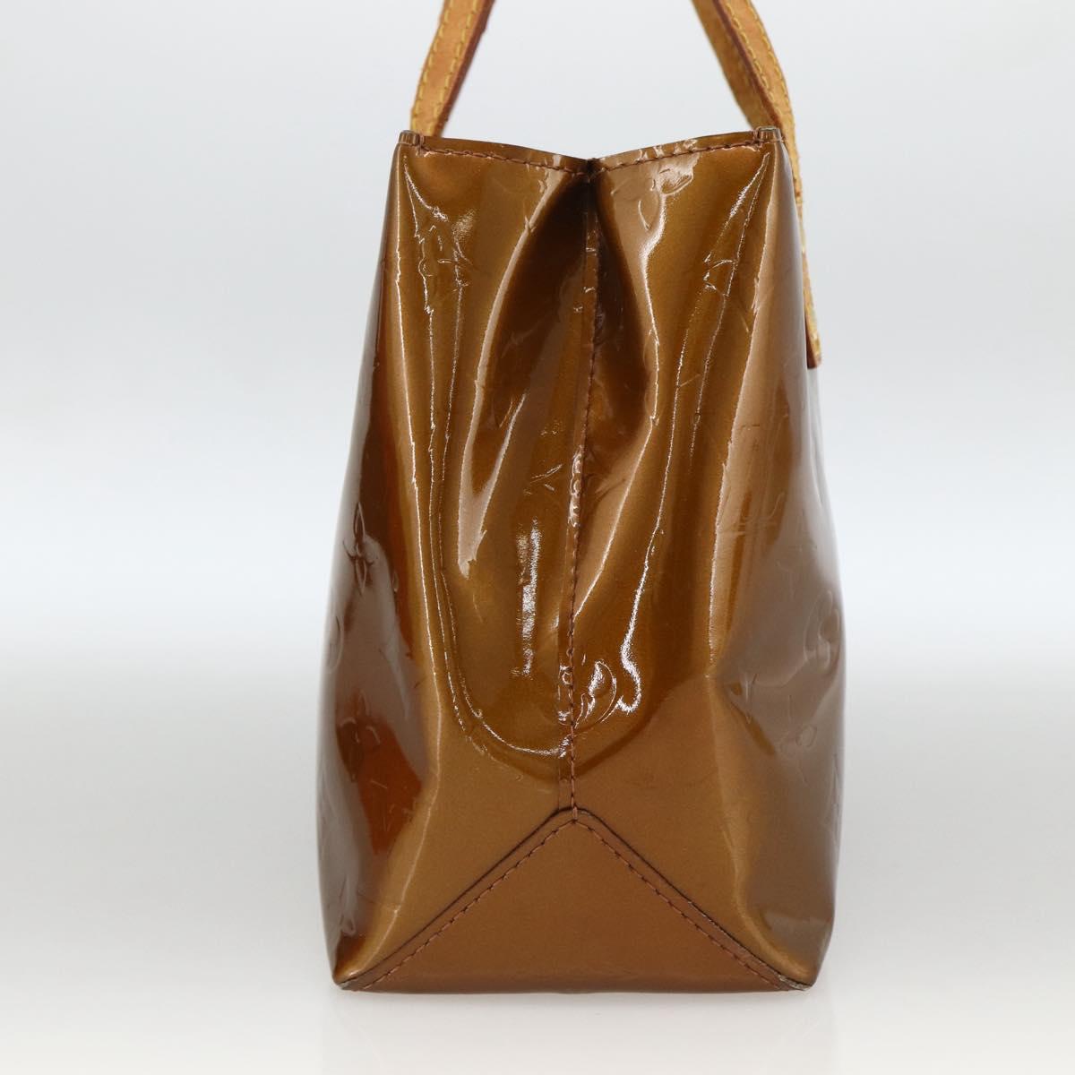LOUIS VUITTON Monogram Vernis Reade PM Hand Bag Bronze M91146 LV Auth ARZ321