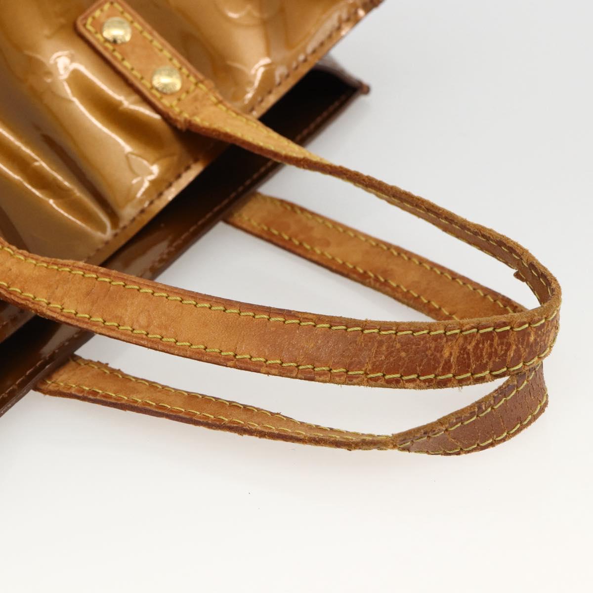 LOUIS VUITTON Monogram Vernis Reade PM Hand Bag Bronze M91146 LV Auth ARZ321