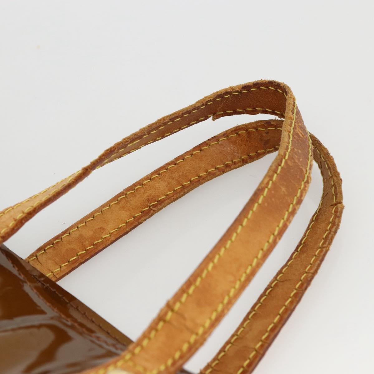 LOUIS VUITTON Monogram Vernis Reade PM Hand Bag Bronze M91146 LV Auth ARZ321