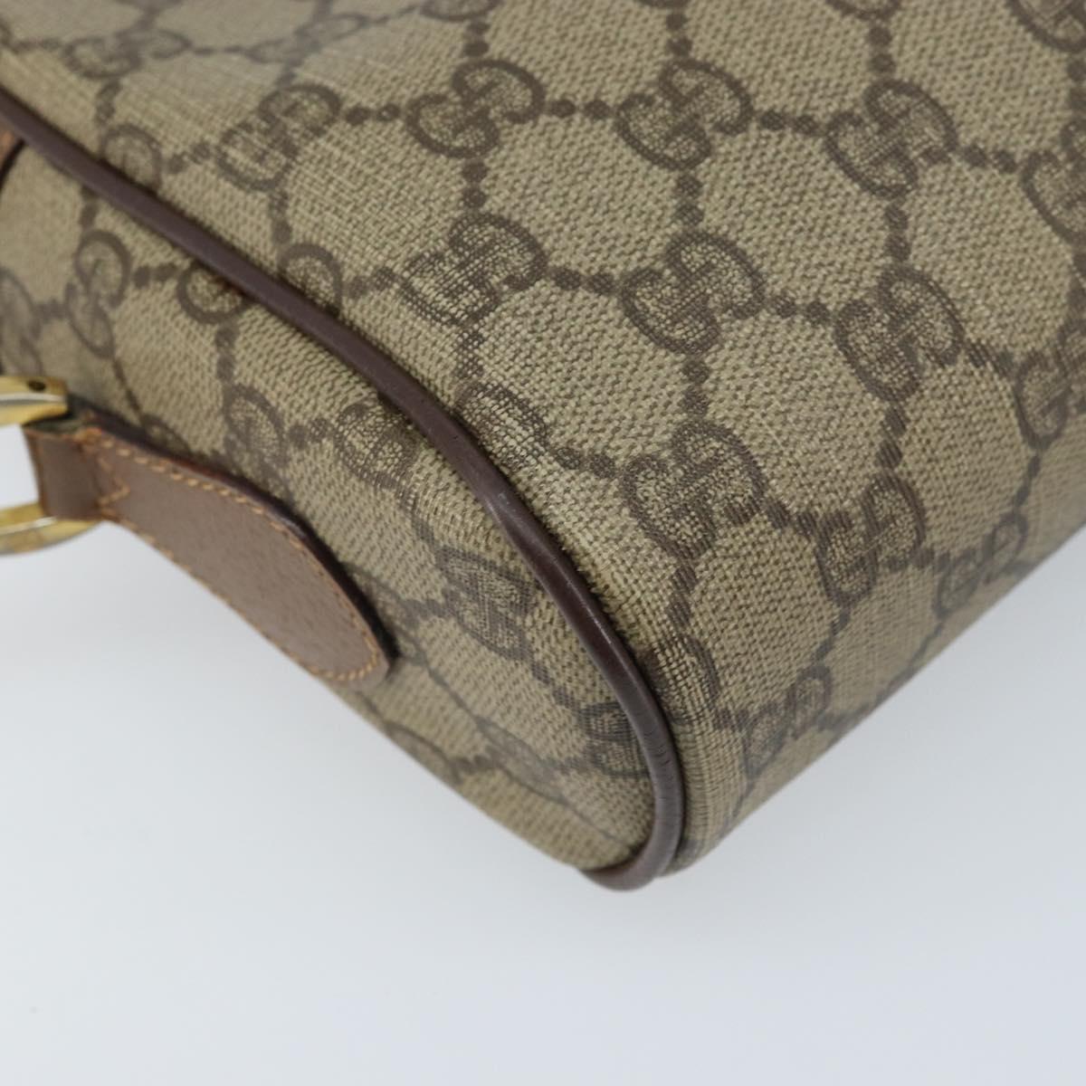 GUCCI GG Supreme Web Sherry Line Bag PVC Beige Gold 001 44 6655 Auth ARZ340