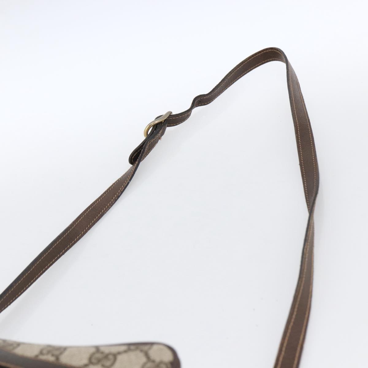GUCCI GG Supreme Web Sherry Line Bag PVC Beige Gold 68 001 3654 Auth ARZ345