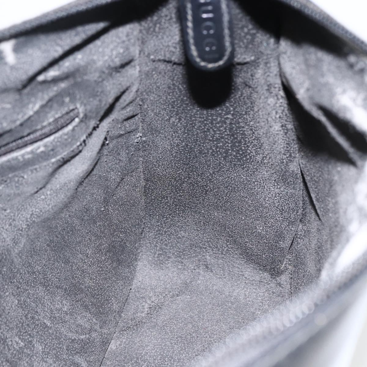 GUCCI Shoulder Bag Patent leather Black 001 3754 1703 Auth ARZ352