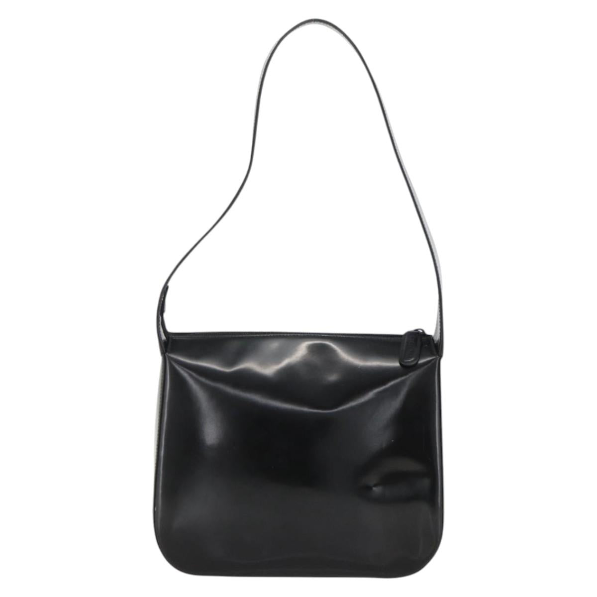 GUCCI Shoulder Bag Patent leather Black 001 3754 1703 Auth ARZ352