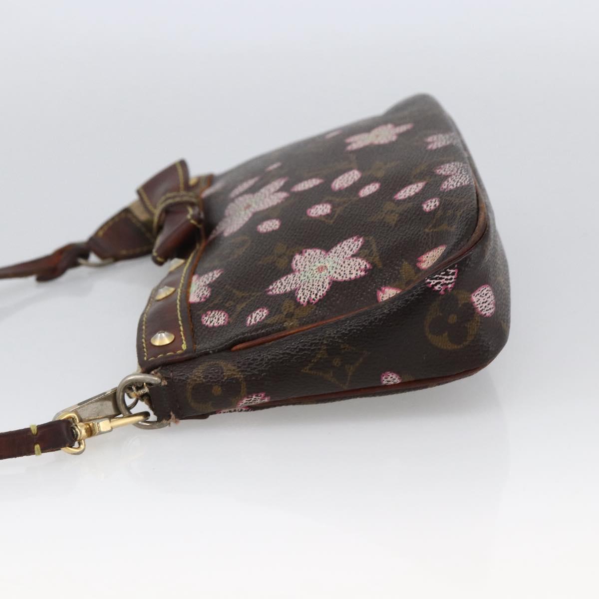 LOUIS VUITTON Cherry Blossom Pochette Accessoires Pouch M92006 LV Auth ARZ358