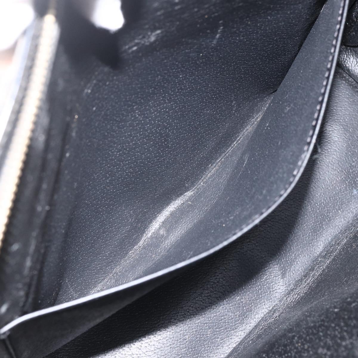 CELINE Macadam Canvas Hand Bag PVC Leather 2way Black Gold Auth ARZ365
