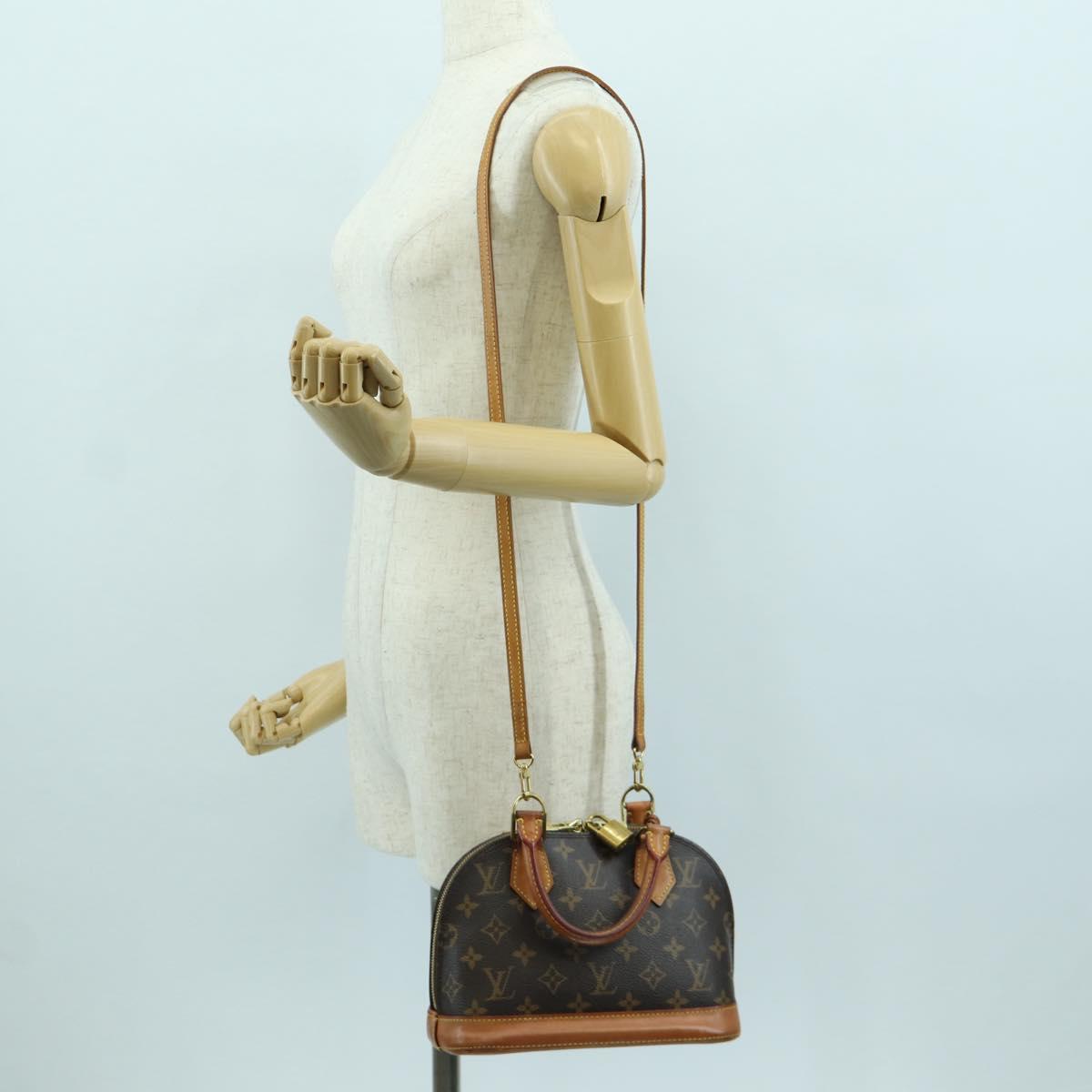LOUIS VUITTON Monogram Alma BB Hand Bag 2way M53152 LV Auth ARZ387A
