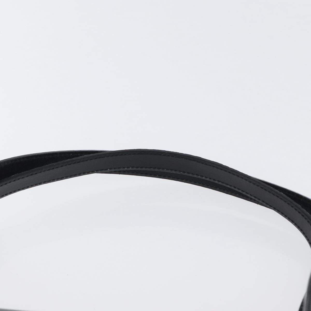 CELINE Hand Bag Leather Black Gold Auth ARZ427