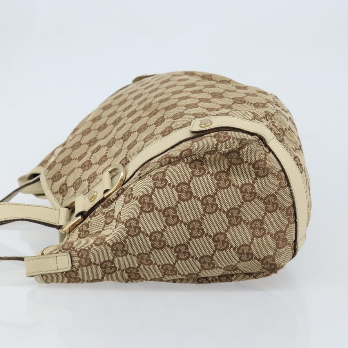 GUCCI GG Canvas Abbey Tote Bag Beige Gold 130736 Auth ARZ431