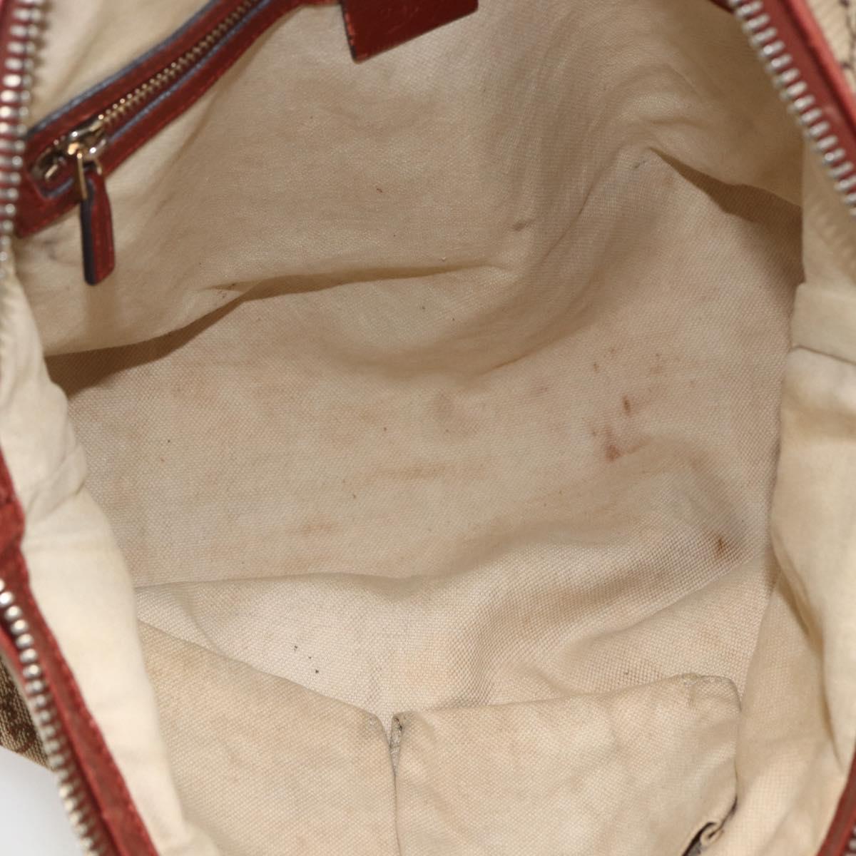 GUCCI GG Canvas Hand Bag 2way Beige Gold 269957 Auth ARZ432