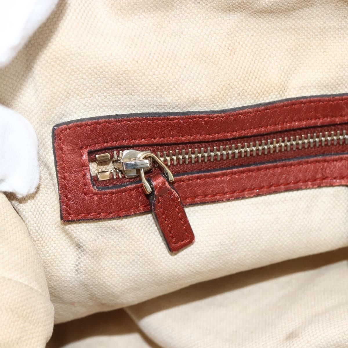 GUCCI GG Canvas Hand Bag 2way Beige Gold 269957 Auth ARZ432