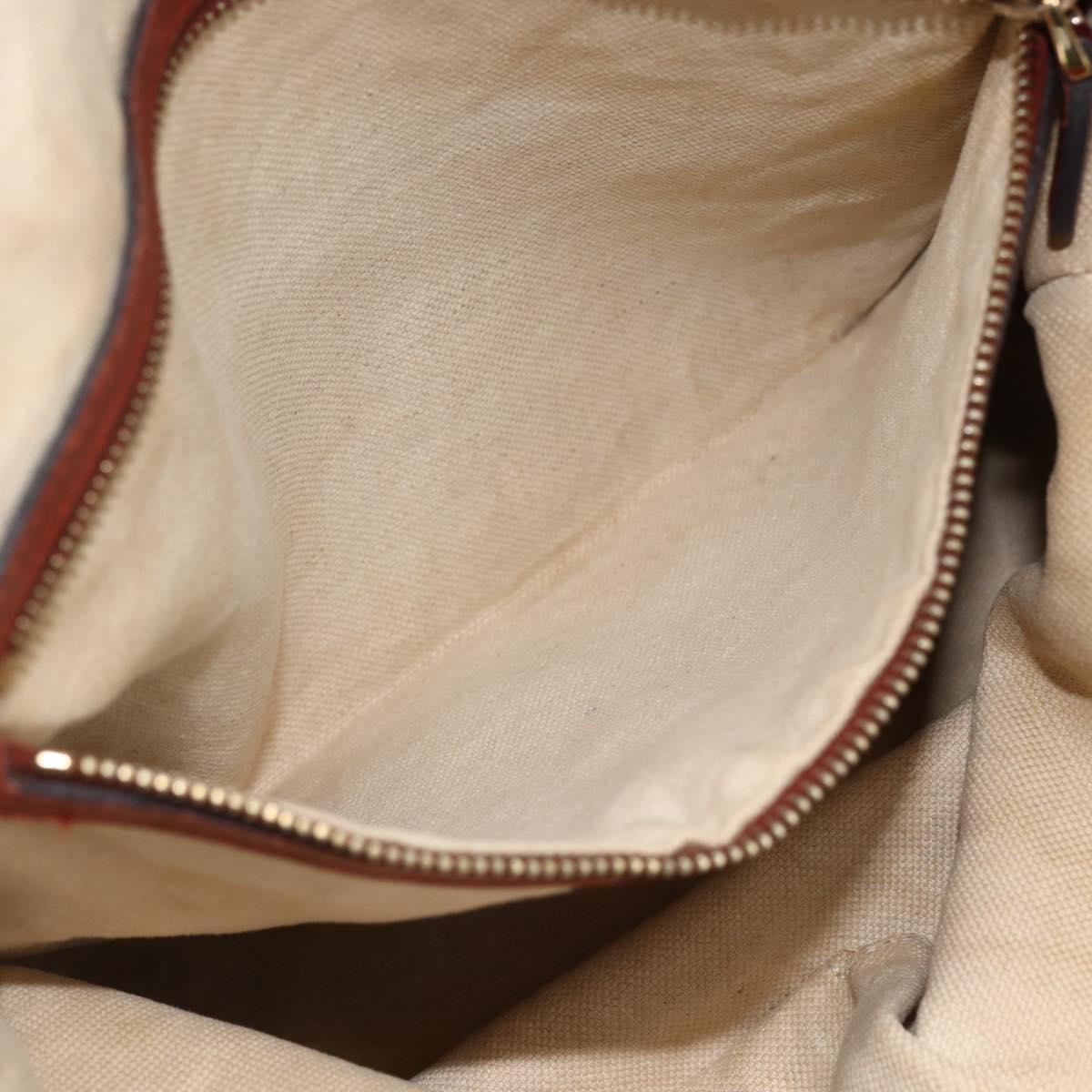 GUCCI GG Canvas Hand Bag 2way Beige Gold 269957 Auth ARZ432