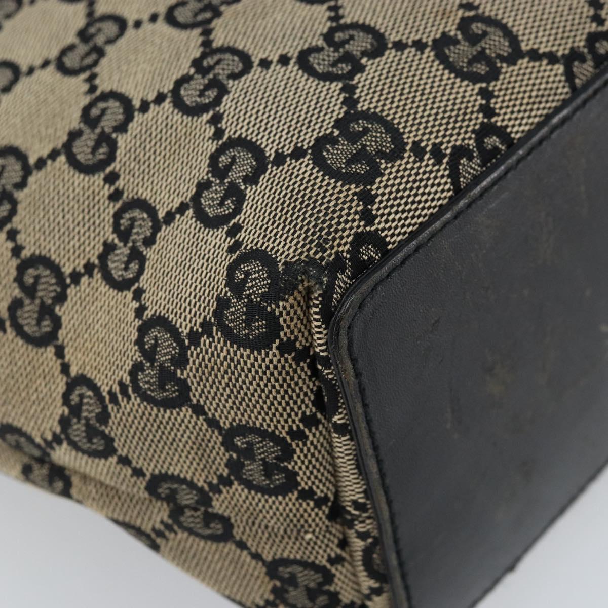 GUCCI GG Canvas Tote Bag Beige Gold 002 1099 Auth ARZ434