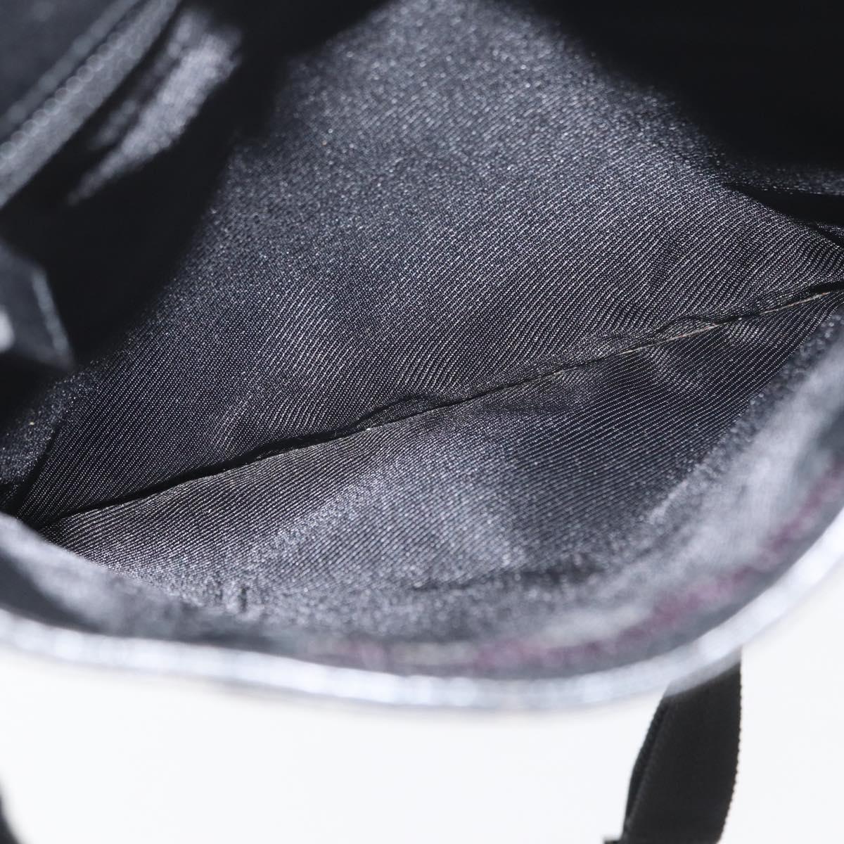 GUCCI GG Canvas Shoulder Bag Black Silver 27639 Auth ARZ435
