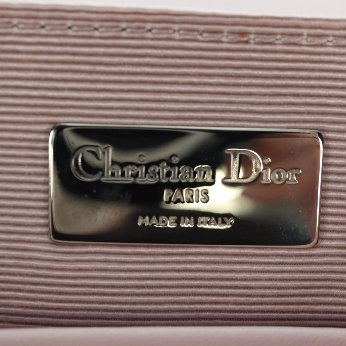 Christian Dior Cannage Stardust Small Backpack Lamb Skin Pink Auth ARZ437M