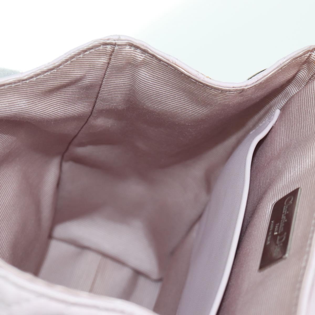 Christian Dior Cannage Stardust Small Backpack Lamb Skin Pink Auth ARZ437M
