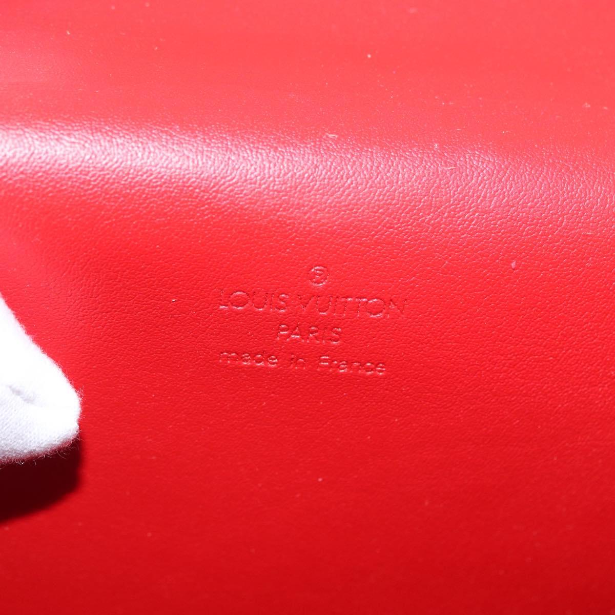 LOUIS VUITTON Monogram Vernis Spring Street Hand Bag Red M91135 LV Auth ARZ439