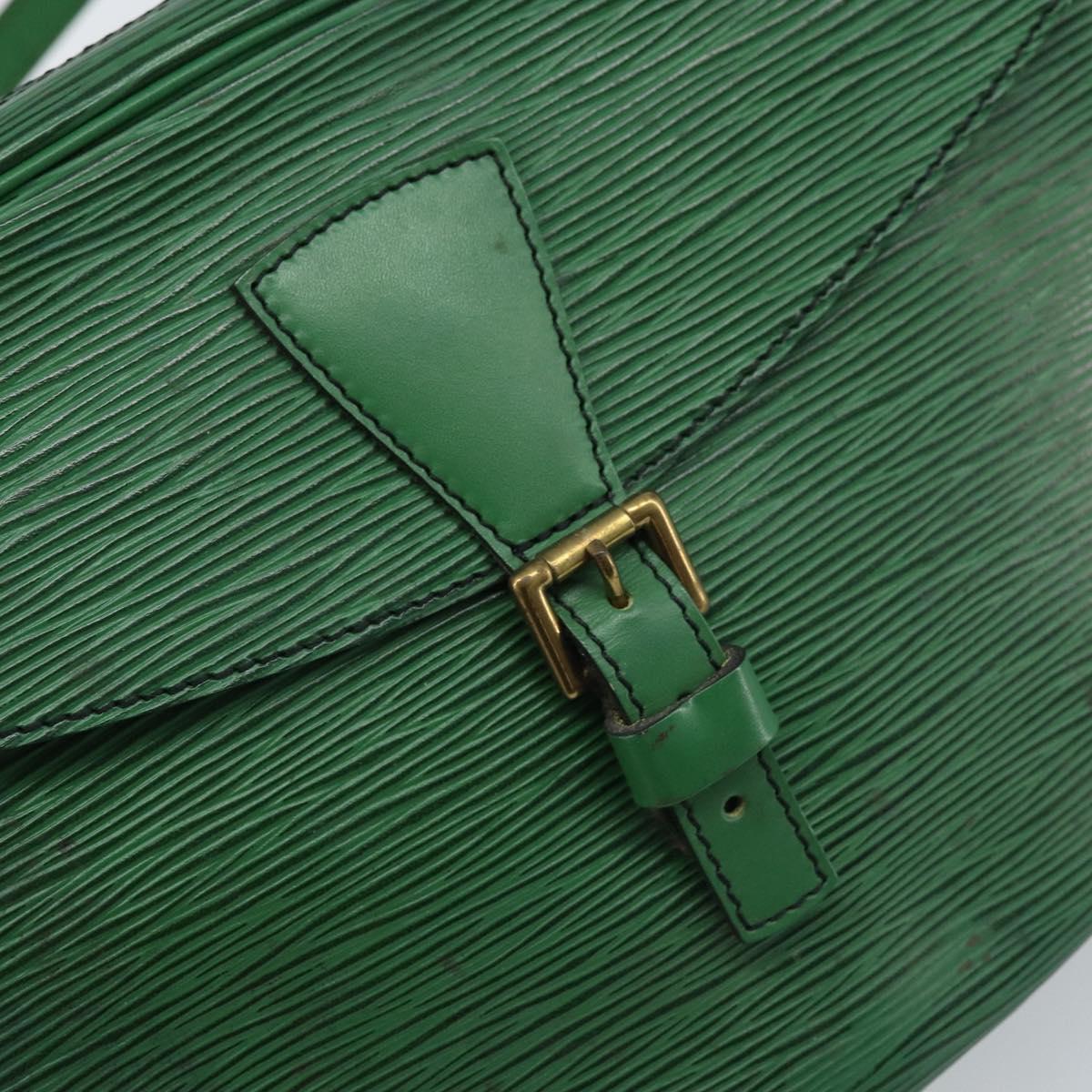 LOUIS VUITTON Epi Jeune Fille MM Shoulder Bag Green M52154 LV Auth ARZ443