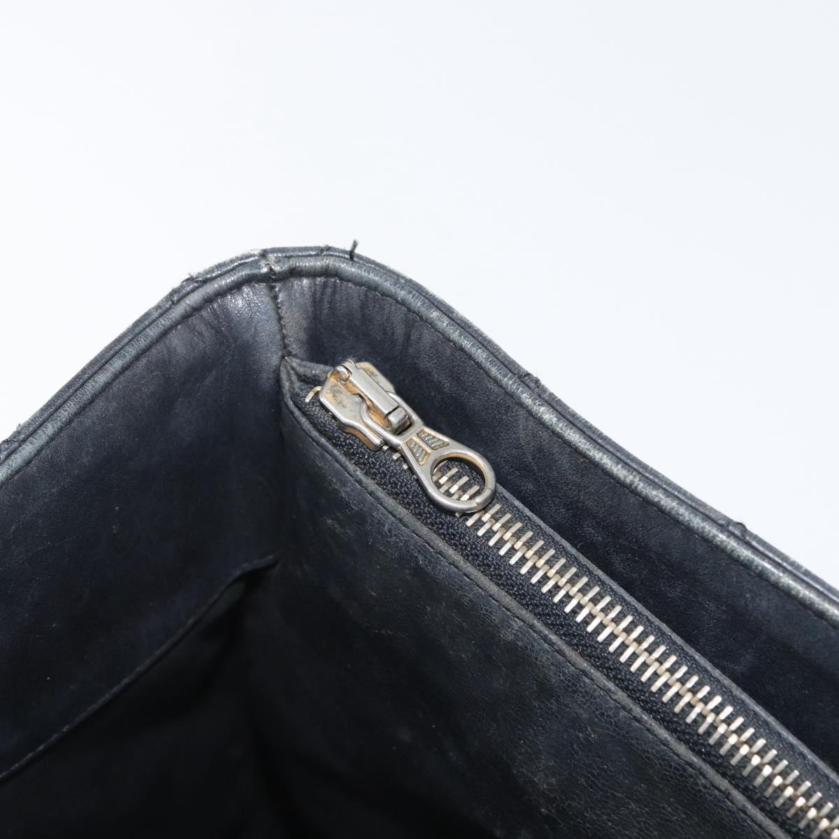 CHANEL Matelasse Chain Shoulder Bag Lamb Skin Black Gold CC Auth ARZ445