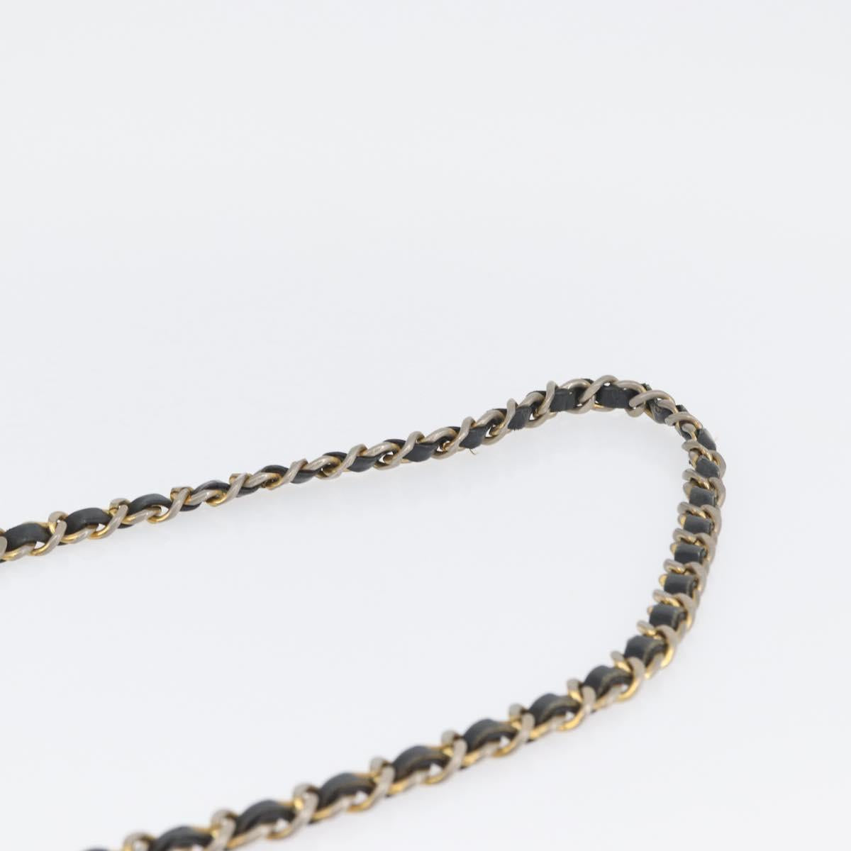 CHANEL Matelasse Chain Shoulder Bag Lamb Skin Black Gold CC Auth ARZ445