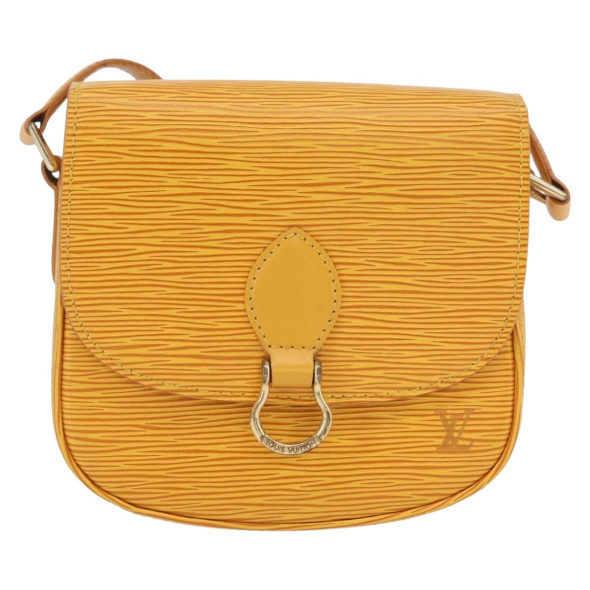 LOUIS VUITTON Epi Saint Cloud PM Shoulder Bag Yellow M52219 LV Auth ARZ450