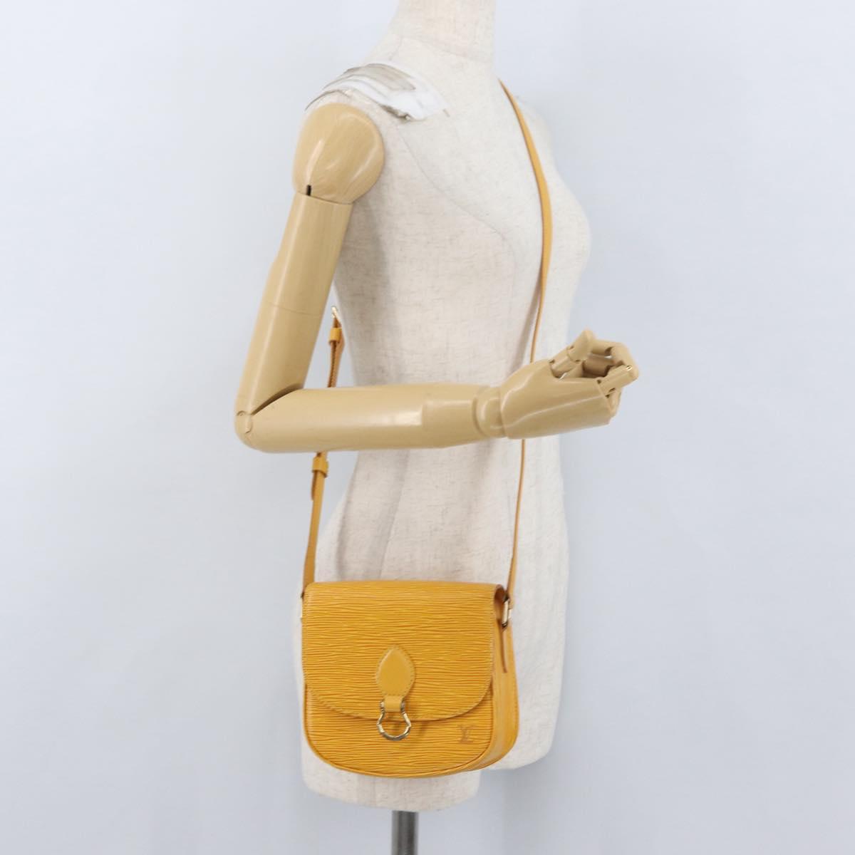 LOUIS VUITTON Epi Saint Cloud PM Shoulder Bag Yellow M52219 LV Auth ARZ450