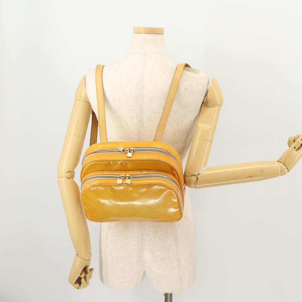 LOUIS VUITTON Monogram Vernis Marley Backpack Gris M91038 LV Auth ARZ451