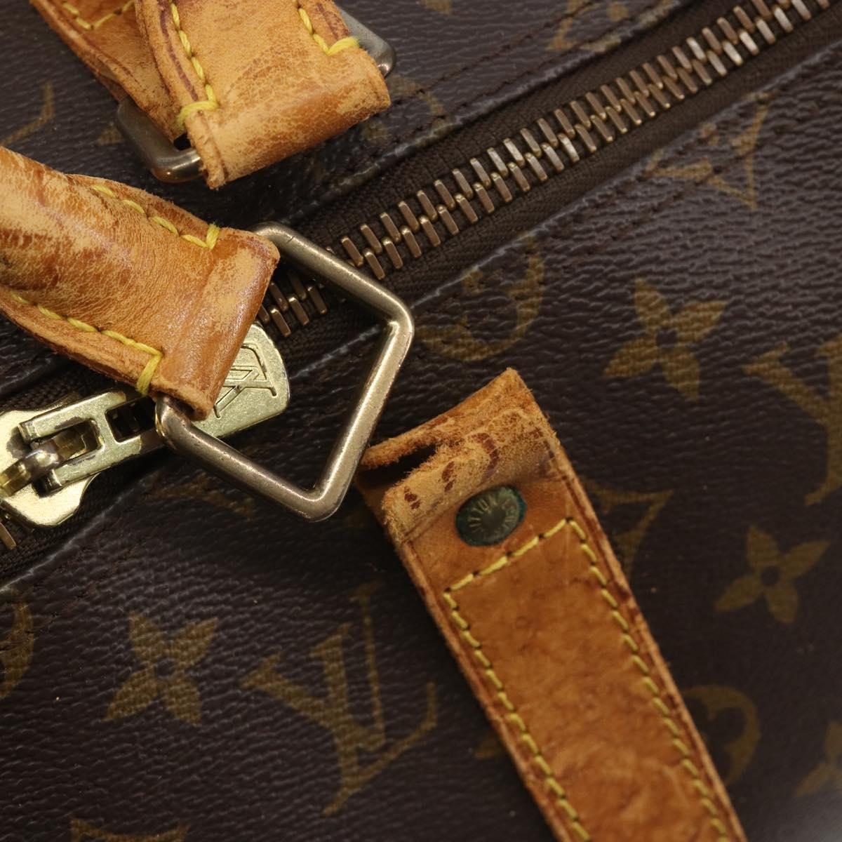 LOUIS VUITTON Monogram Keepall Bandouliere 50 Boston Bag M41416 LV Auth ARZ457