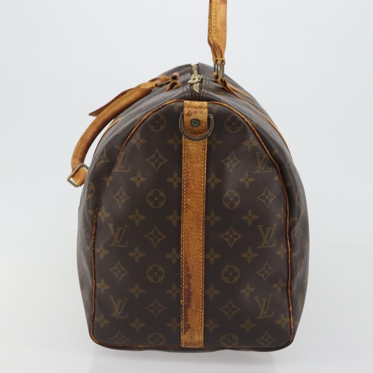 LOUIS VUITTON Monogram Keepall Bandouliere 50 Boston Bag M41416 LV Auth ARZ457