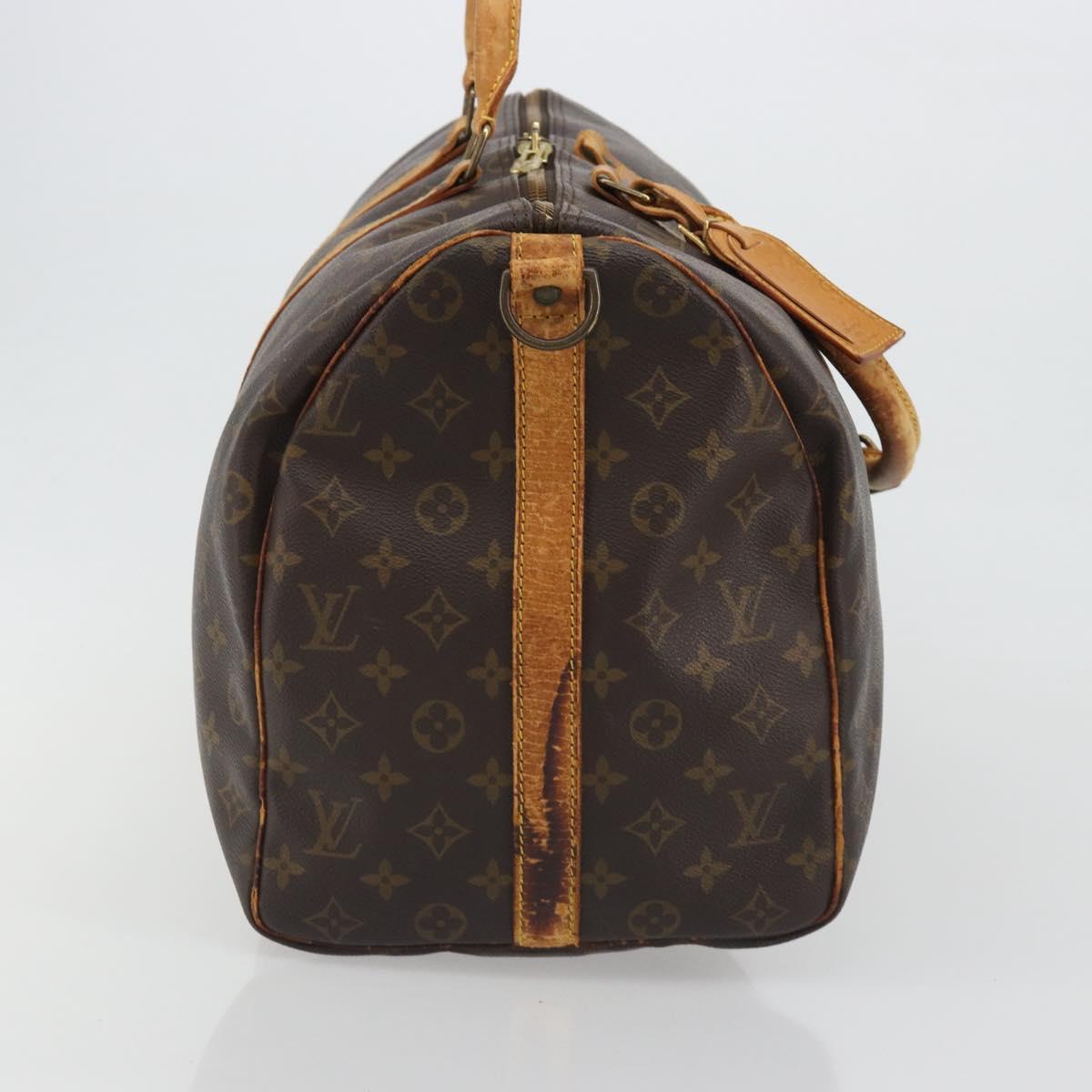 LOUIS VUITTON Monogram Keepall Bandouliere 50 Boston Bag M41416 LV Auth ARZ457