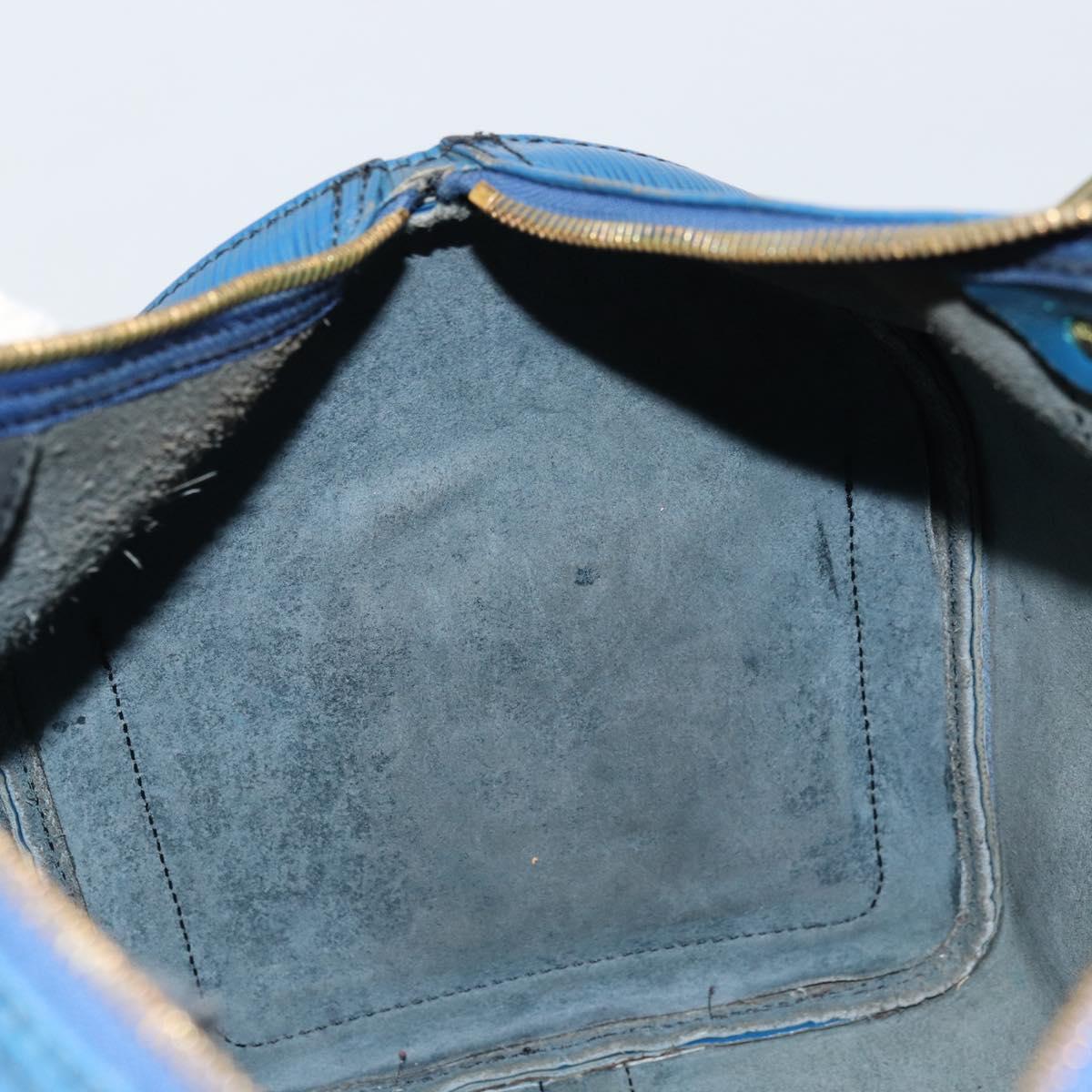 LOUIS VUITTON Epi Speedy 35 Hand Bag Toledo Blue M42995 LV Auth ARZ466