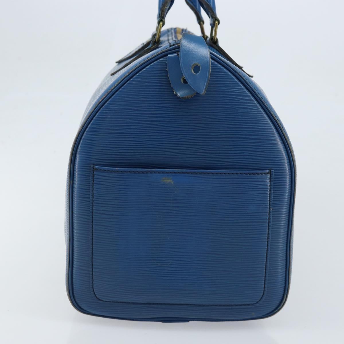 LOUIS VUITTON Epi Speedy 35 Hand Bag Toledo Blue M42995 LV Auth ARZ466