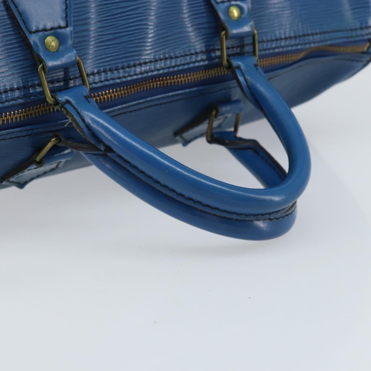 LOUIS VUITTON Epi Speedy 35 Hand Bag Toledo Blue M42995 LV Auth ARZ466