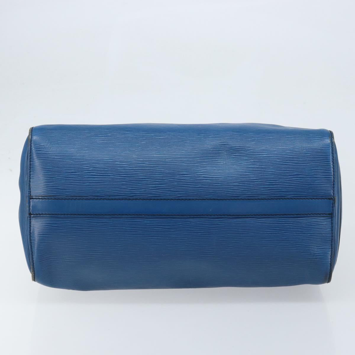 LOUIS VUITTON Epi Speedy 35 Hand Bag Toledo Blue M42995 LV Auth ARZ466
