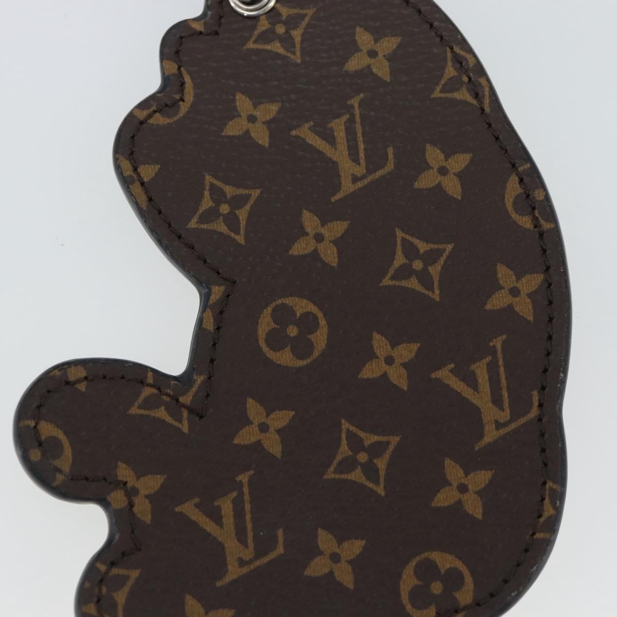 LOUIS VUITTON Monogram LV Cat Charm M01475 LV Auth ARZ470SAM