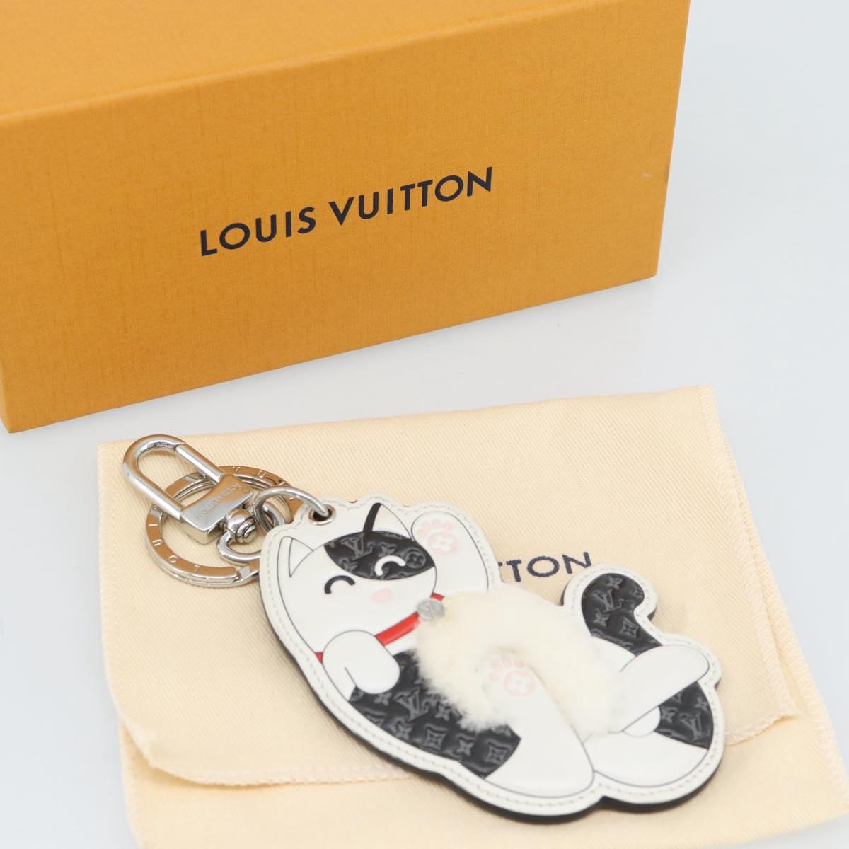 LOUIS VUITTON Monogram LV Cat Charm M01475 LV Auth ARZ470SAM