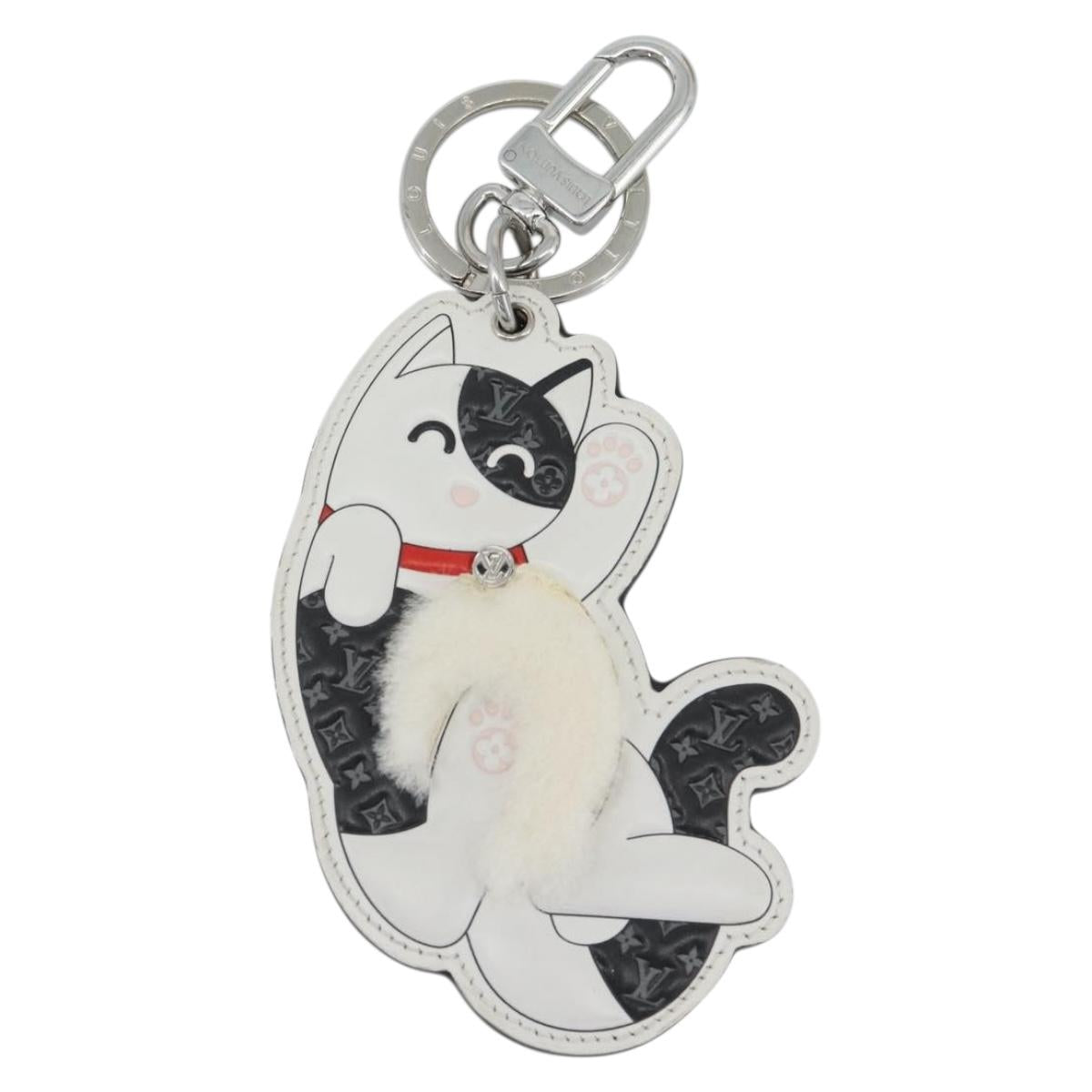 LOUIS VUITTON Monogram LV Cat Charm M01475 LV Auth ARZ470SAM