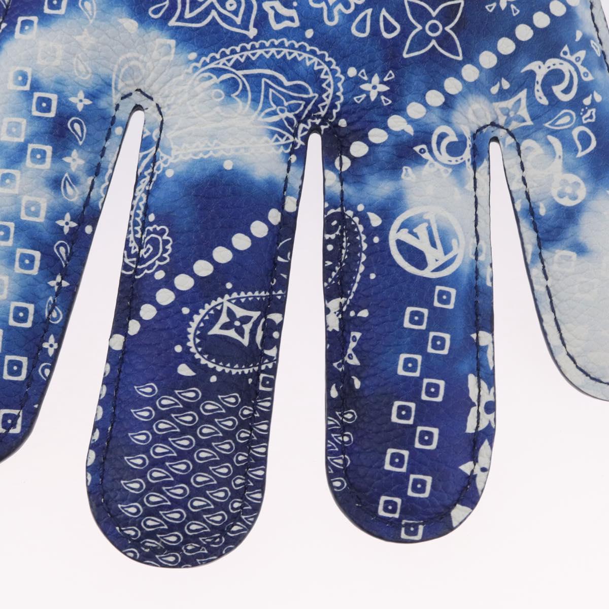 LOUIS VUITTON Monogram Bandana HIGH 5 Pouch White Blue M81410 LV Auth ARZ477SAM