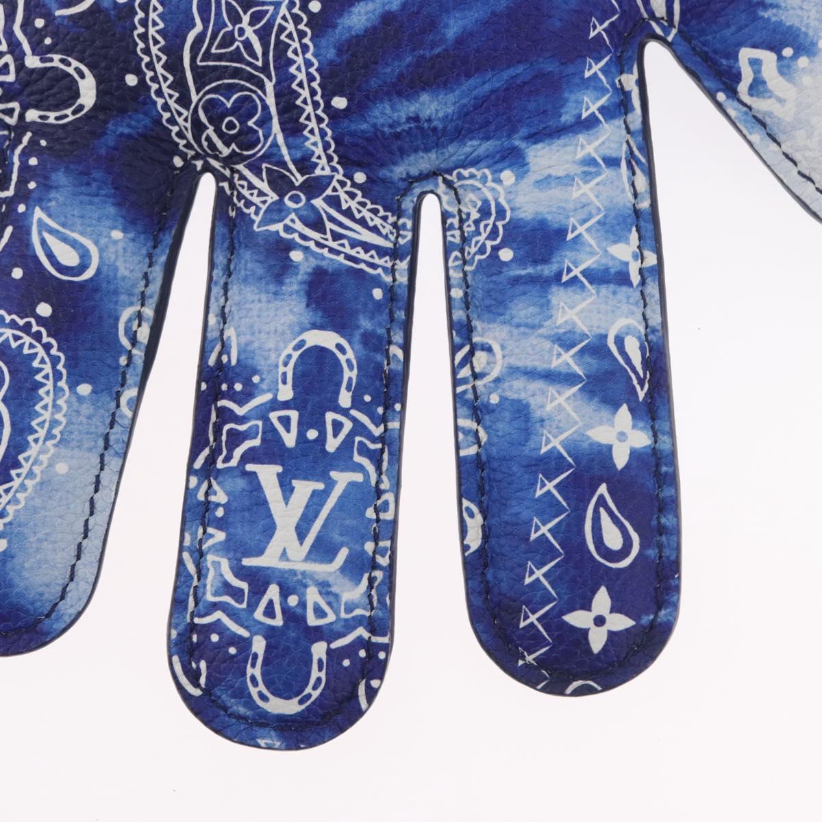 LOUIS VUITTON Monogram Bandana HIGH 5 Pouch White Blue M81410 LV Auth ARZ477SAM