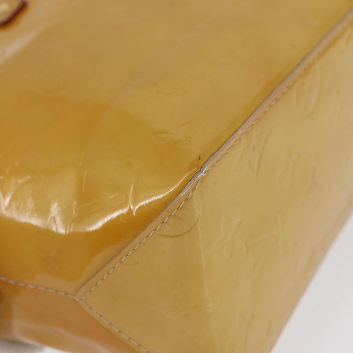 LOUIS VUITTON Monogram Vernis Reade PM Hand Bag Beige M91144 LV Auth ARZ496