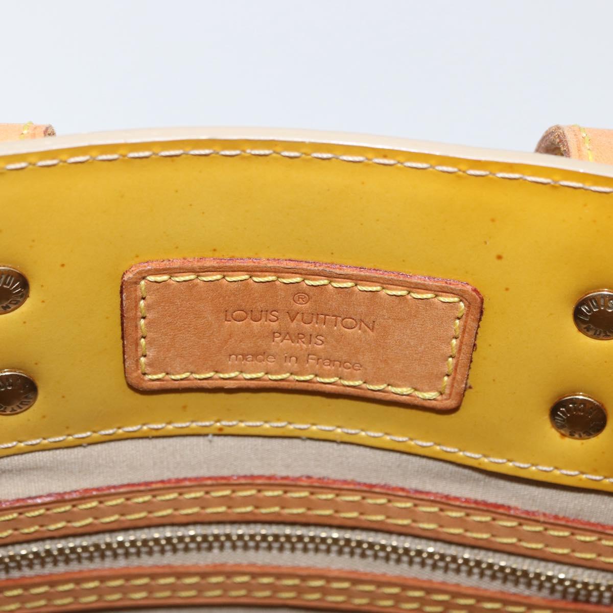 LOUIS VUITTON Monogram Vernis Reade PM Hand Bag Beige M91144 LV Auth ARZ496