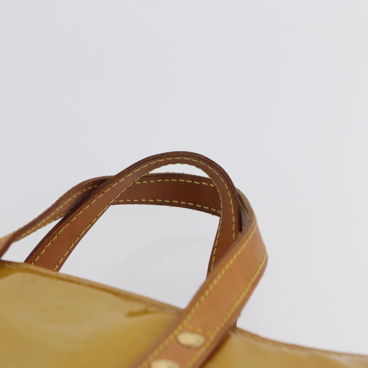 LOUIS VUITTON Monogram Vernis Reade PM Hand Bag Beige M91144 LV Auth ARZ496