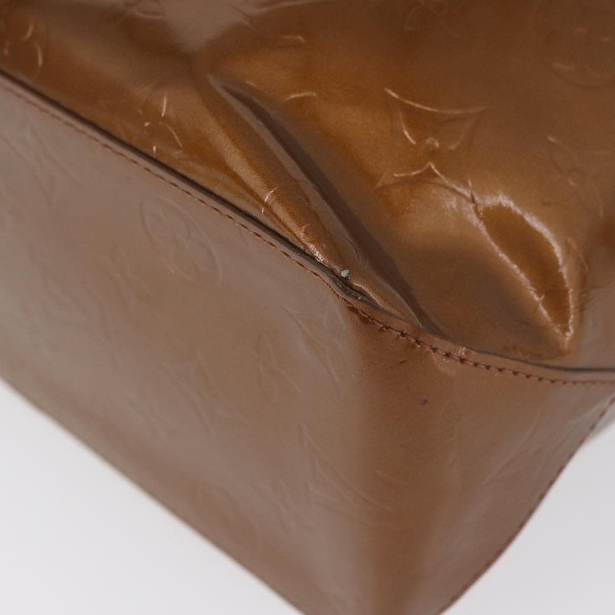 LOUIS VUITTON Monogram Vernis Reade MM Hand Bag Bronze M91143 LV Auth ARZ508