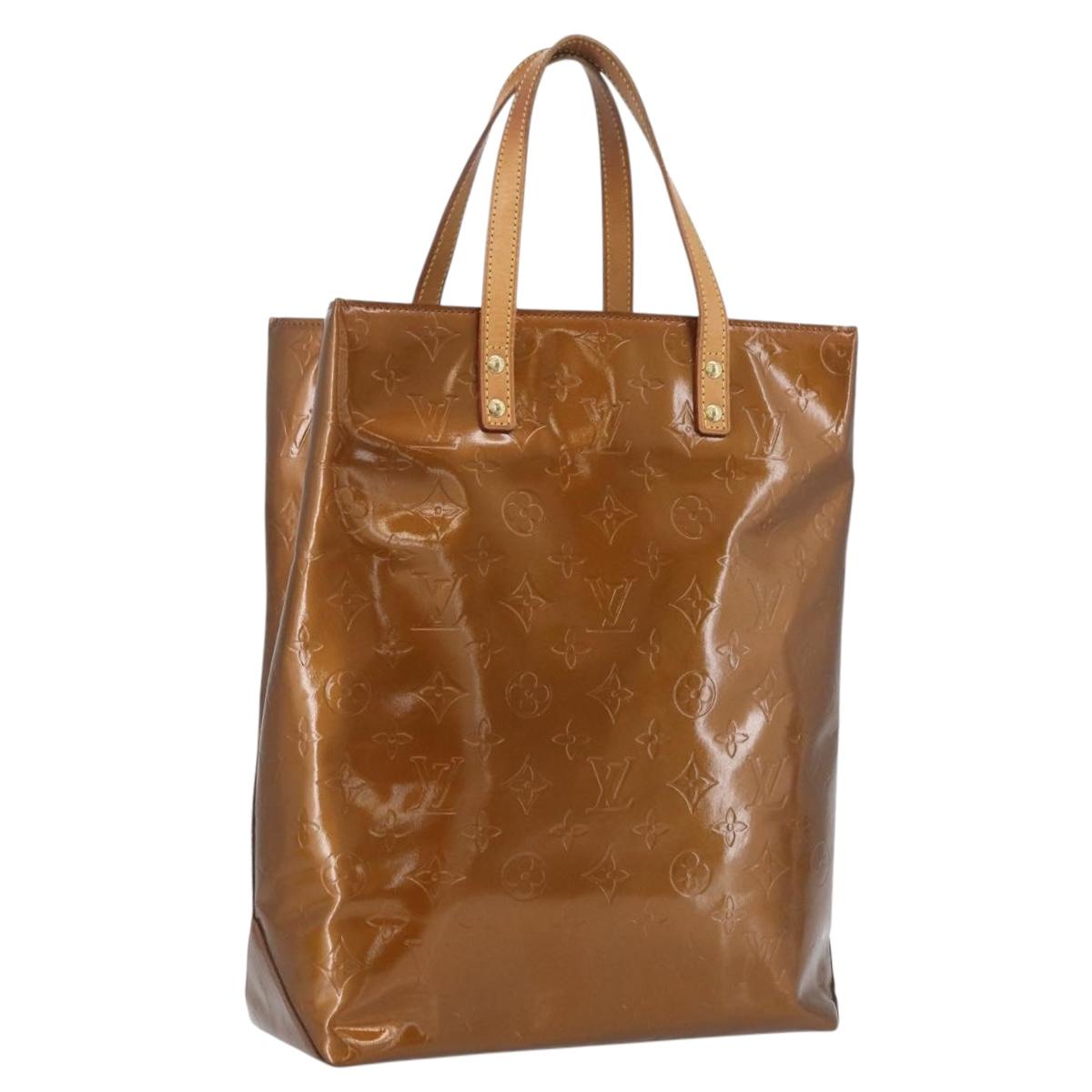 LOUIS VUITTON Monogram Vernis Reade MM Hand Bag Bronze M91143 LV Auth ARZ508