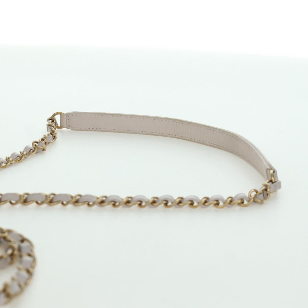 CHANEL Chain Matelasse Shoulder Bag Lamb Skin 2way Pink Gold CC Auth ARZ510V
