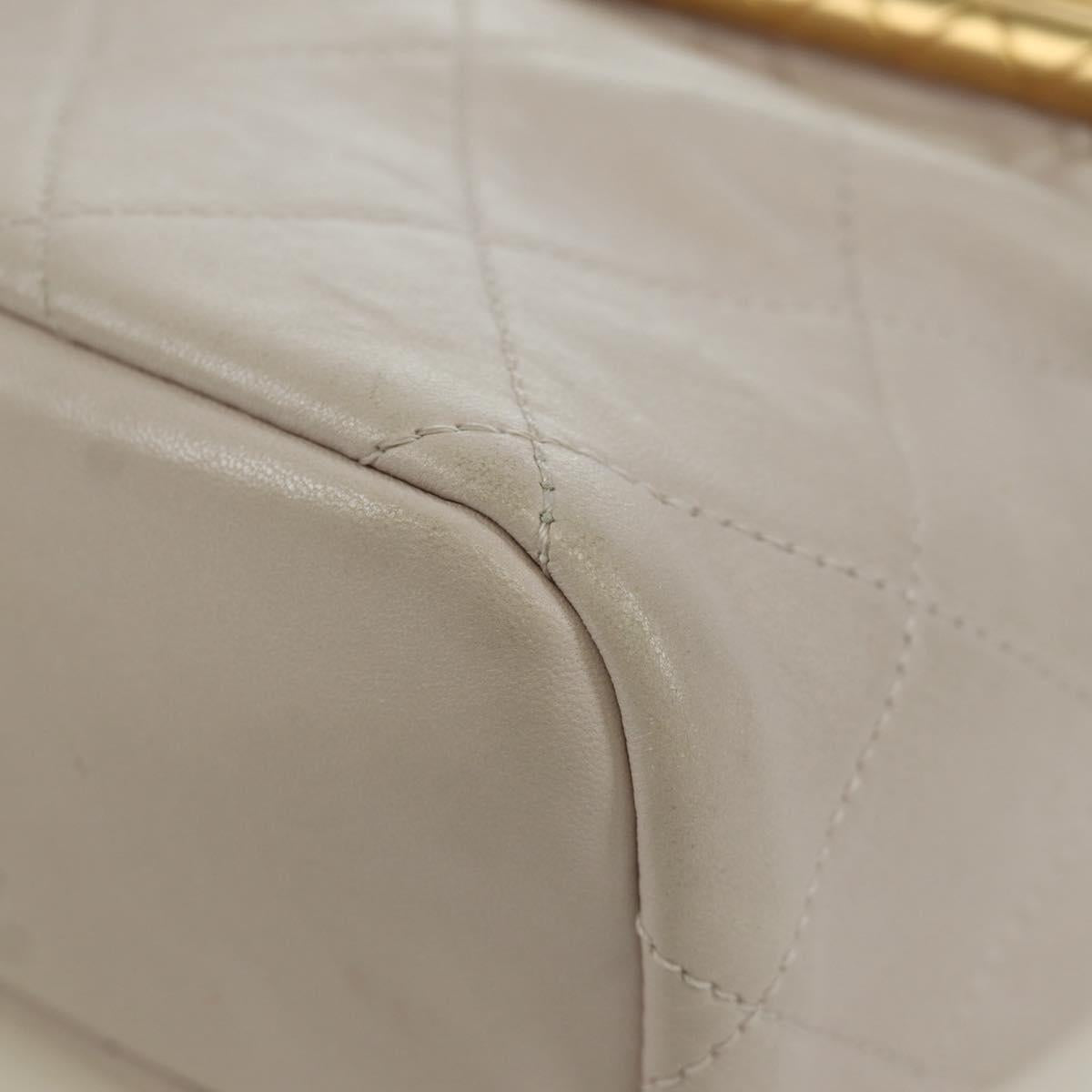 CHANEL Chain Matelasse Shoulder Bag Lamb Skin 2way Pink Gold CC Auth ARZ510V