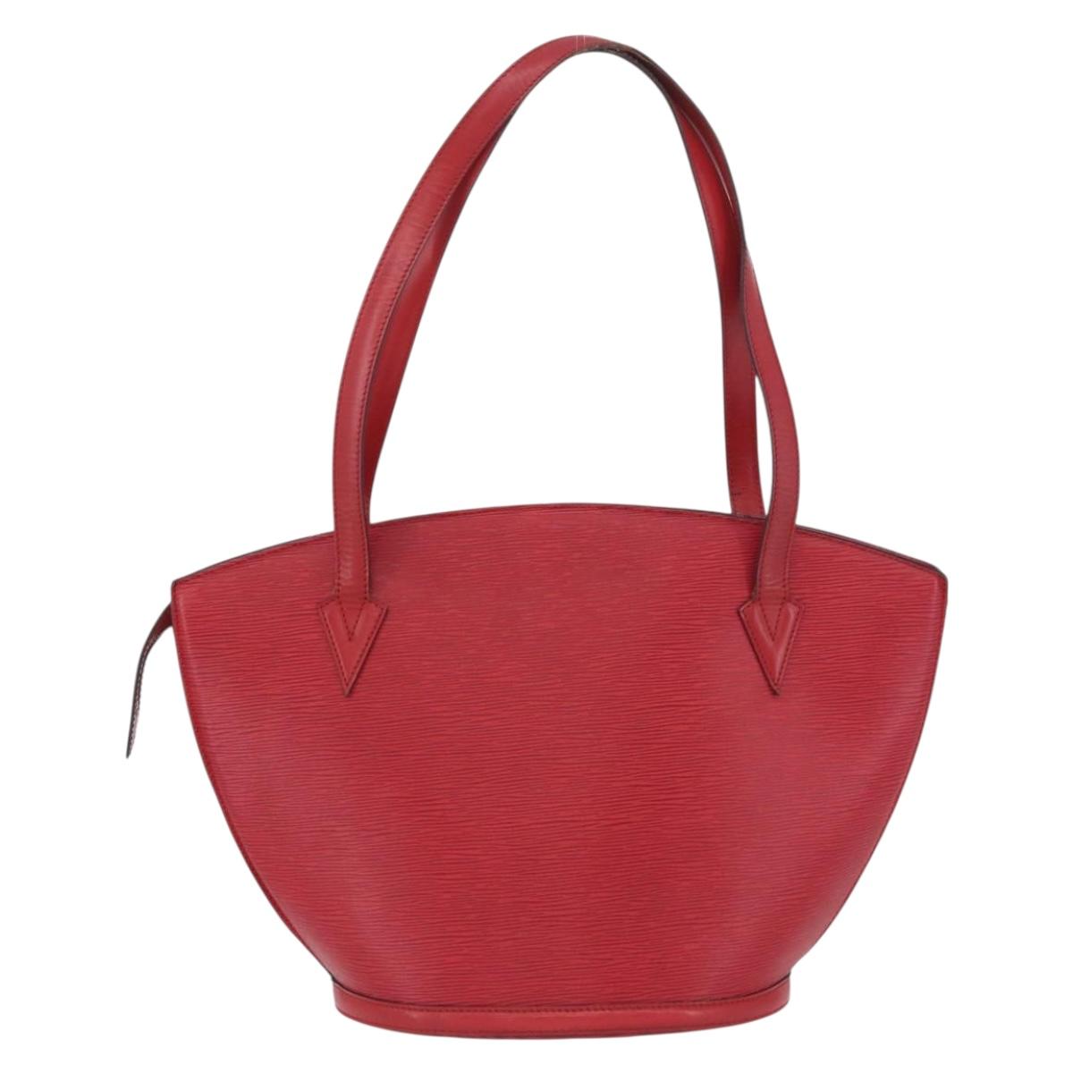 LOUIS VUITTON Epi Saint Jacques Shopping Shoulder Bag Red M52277 LV Auth ARZ515