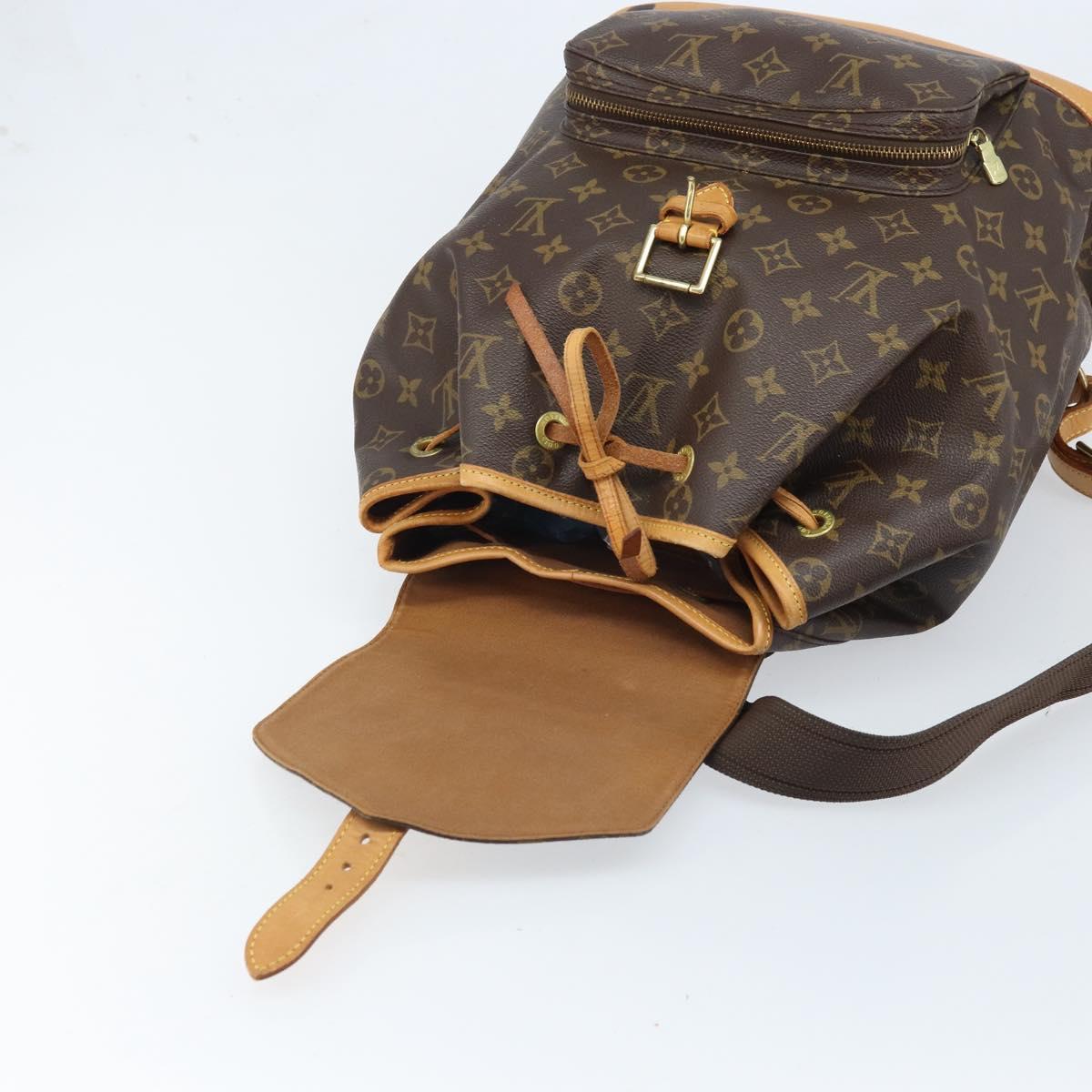 LOUIS VUITTON Monogram Montsouris GM Backpack M51135 LV Auth ARZ520A