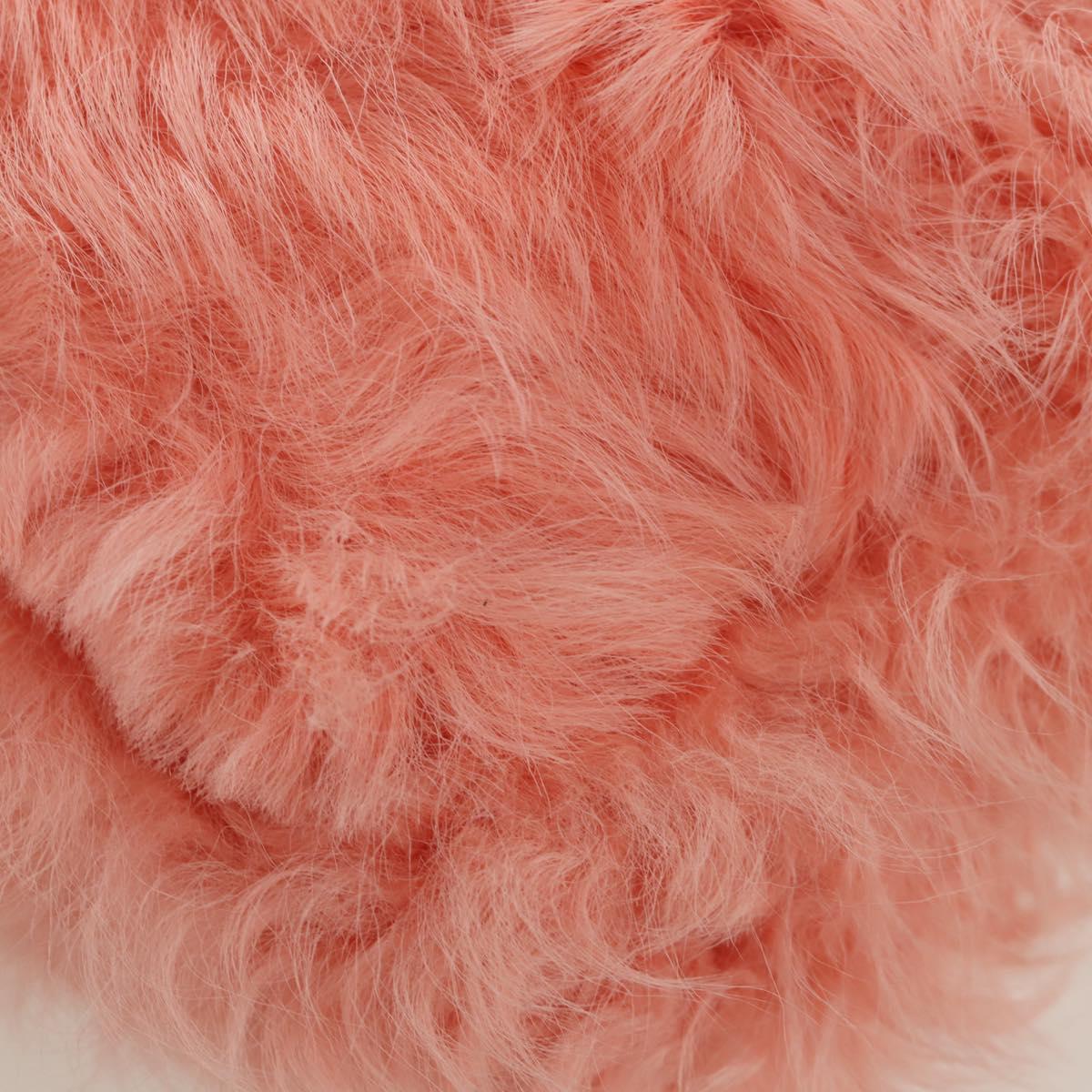 Miu Miu Chain Shoulder Bag fur Pink Silver Auth ARZ527M