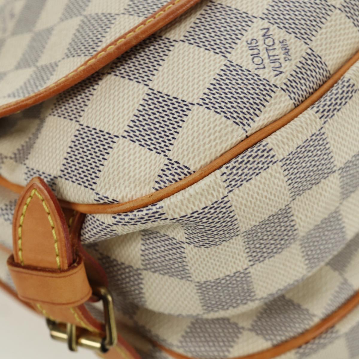 LOUIS VUITTON Damier Azur Saumur 30 Shoulder Bag SPO N48202 LV Auth ARZ546V