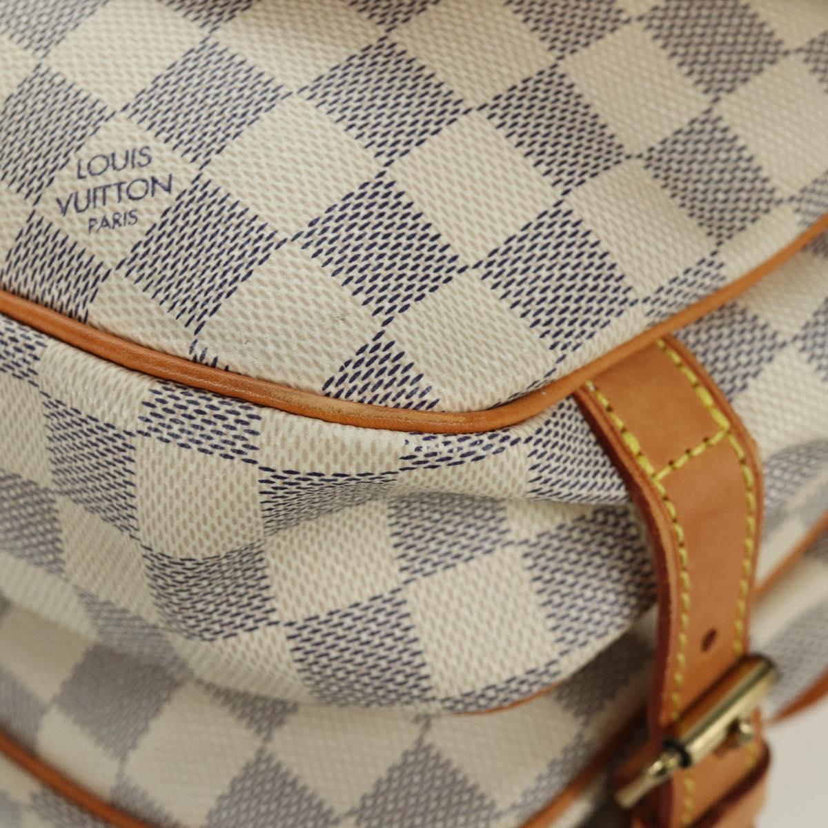 LOUIS VUITTON Damier Azur Saumur 30 Shoulder Bag SPO N48202 LV Auth ARZ546V
